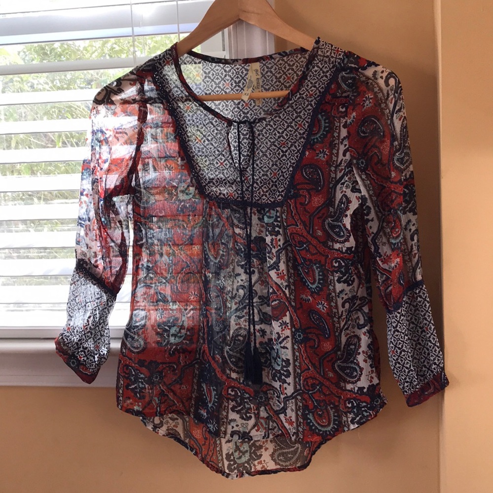 Sheer paisley tunic